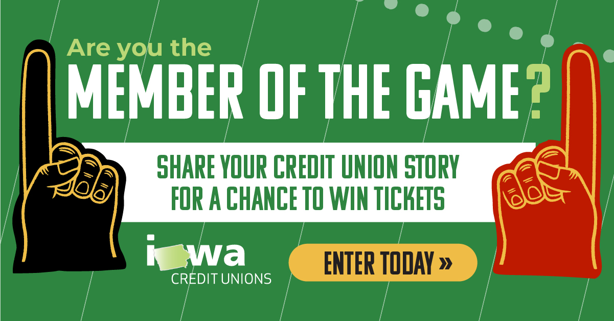 Win Iowa or ISU Football Tickets Community 1st Credit Union