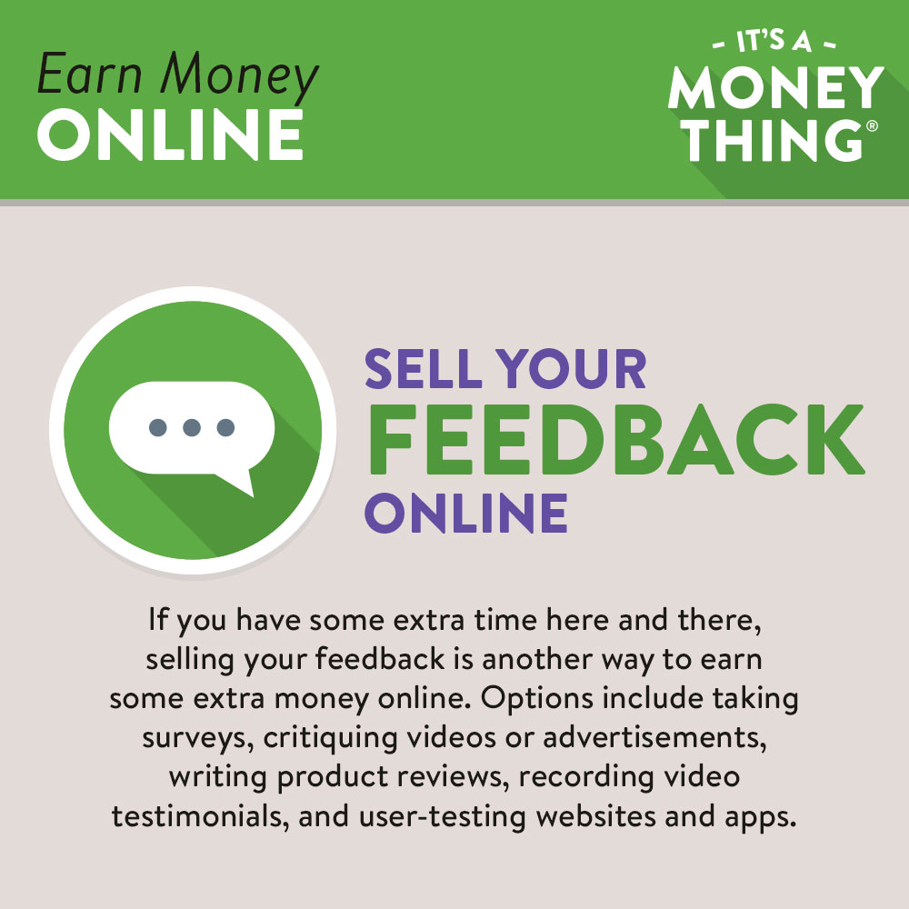 Sell your feedback online | earning money online