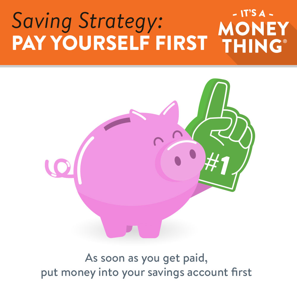 Saving strategy | pay yourself first by putting money into your savings account before anything else