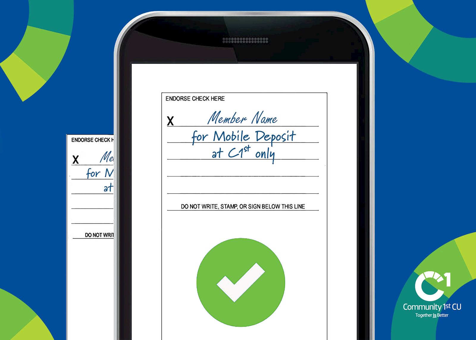 do you sign a check for mobile deposit