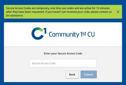 enter secure access code